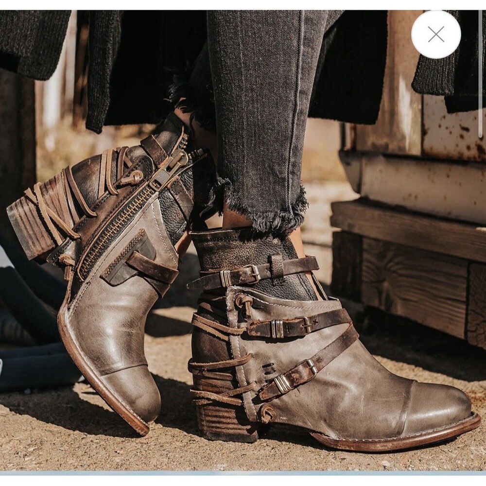Freebird Crue Leather Moto Women’s Boots Sz 10
